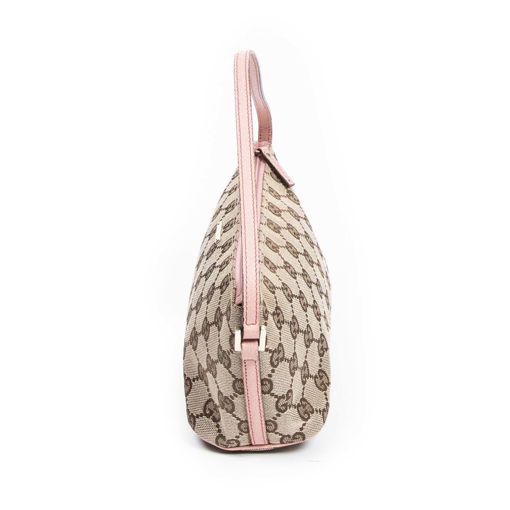 Gucci Boat Pochette in Beige/Pink Monogrammed Canvas - Picture 3 of 7